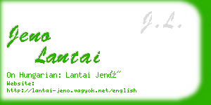 jeno lantai business card